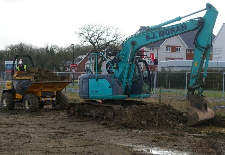 Building work underway at site of Wallscourt Primary Academy, Cheswick Village.
