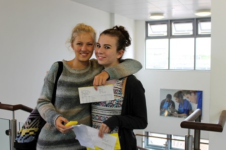 Students at Abbeywood Community School celebrate their A-level results