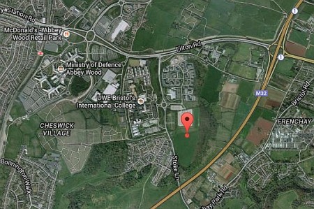 Land East of Coldharbour Lane in Stoke Gifford, Bristol - the site of a proposed 550 dwelling housing development.