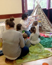 Little Stoke Toddler Group in session at Little Stoke Community Hall.