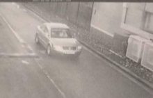 ANPR camera view of a vehicle entering the station from the Hunts Ground Road end.