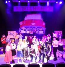 Stage production of 'Grease' at Abbeywood Community School.