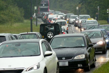 Photo of gridlocked traffic on Bradley Stoke Way on the morning of 25th June.