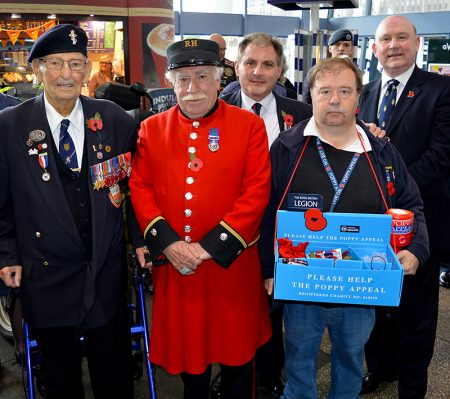Photo of VIPs attending the Poppy Appeal launch.