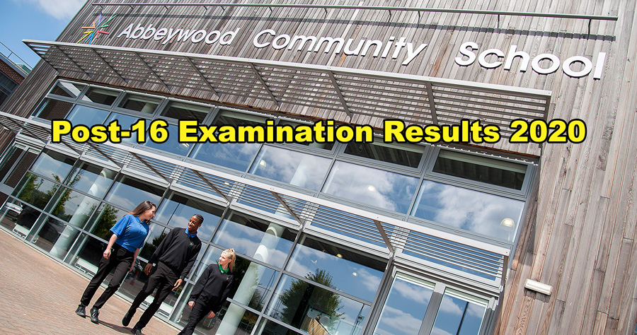 Abbeywood Community School: Post-16 examination results 2020.