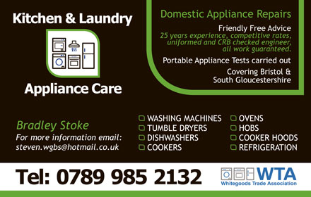 Kitchen & Laundry Appliance Care.
