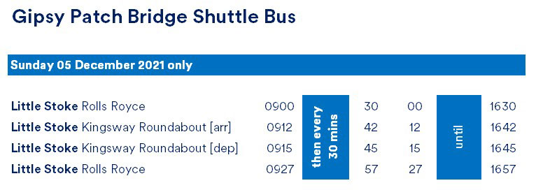 Bus timetable.