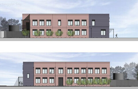 Visualisations of a new classroom-block.